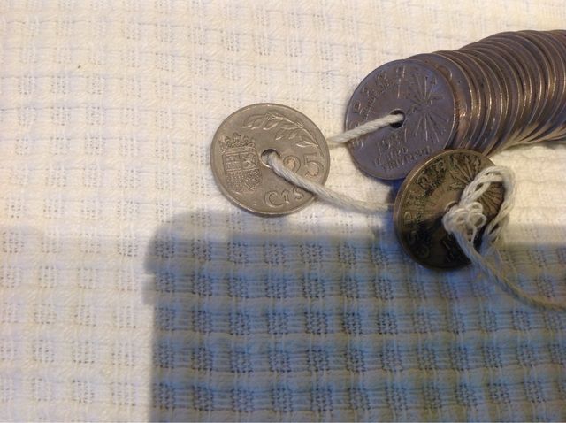 Lote monedas 1937 de 25cts