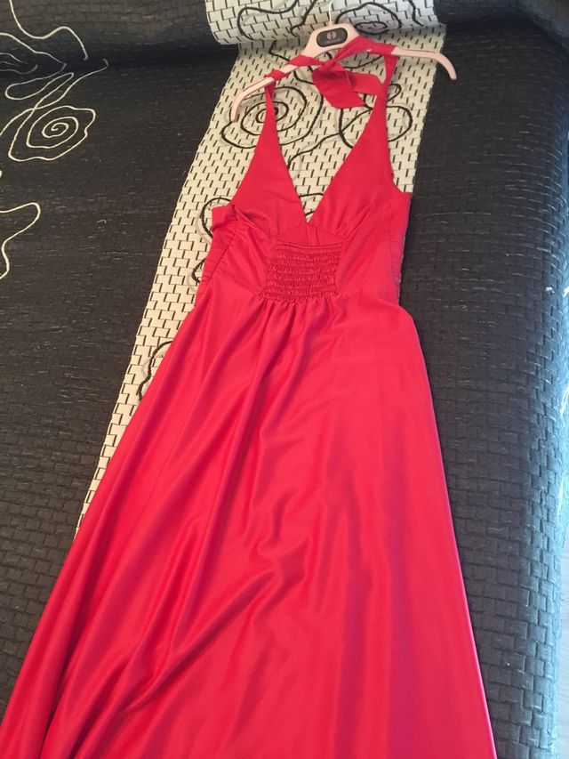 Abito da festa lungo in corallo