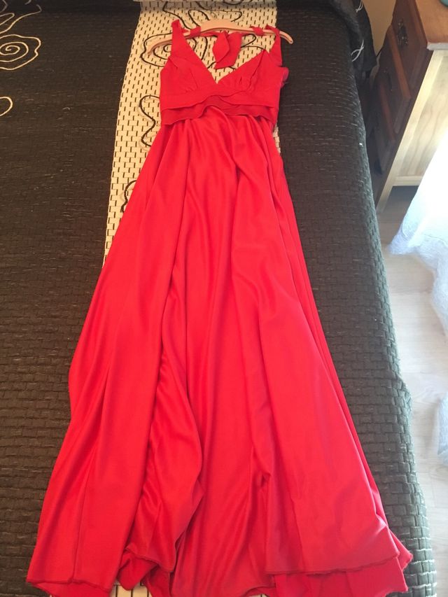 Abito da festa lungo in corallo