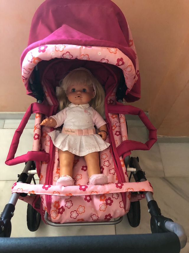Carrito muñeca Deluxe con bolso y cesta