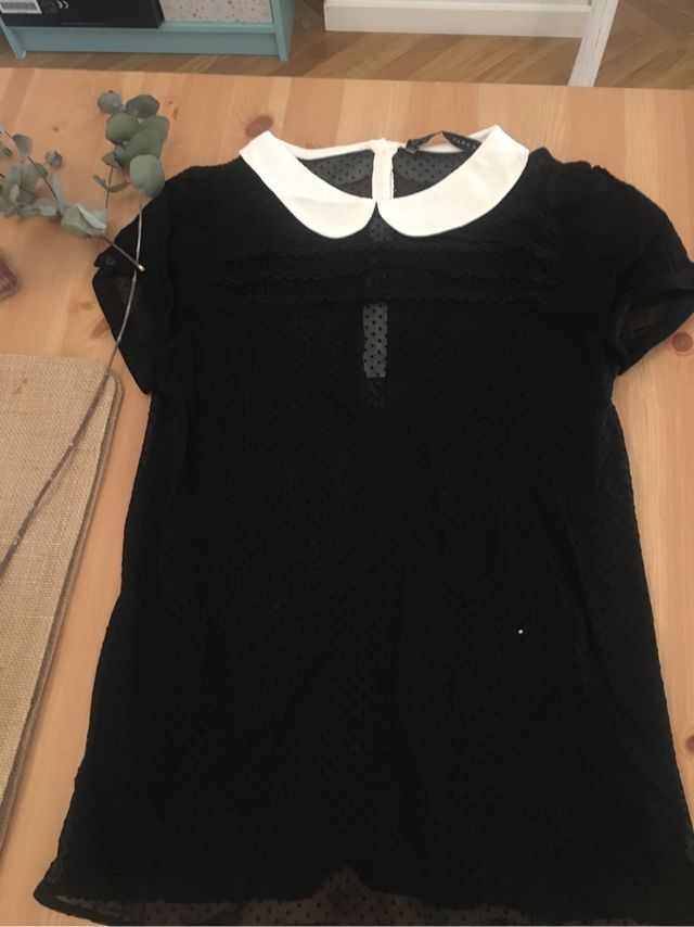 Blusa plumeti negra zara