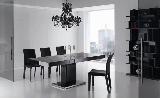 Mesa comedor cristal templado negro. Modelo Mary de segunda mano por ... Mesa comedor cristal templado negro. Modelo Mary de segunda mano por ...