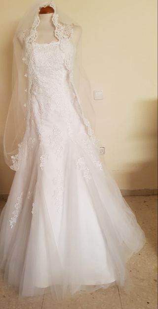 vestido de novia talla 38 de segunda mano en la provincia de ciudad