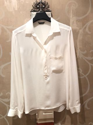 camisa gasa blanca mujer