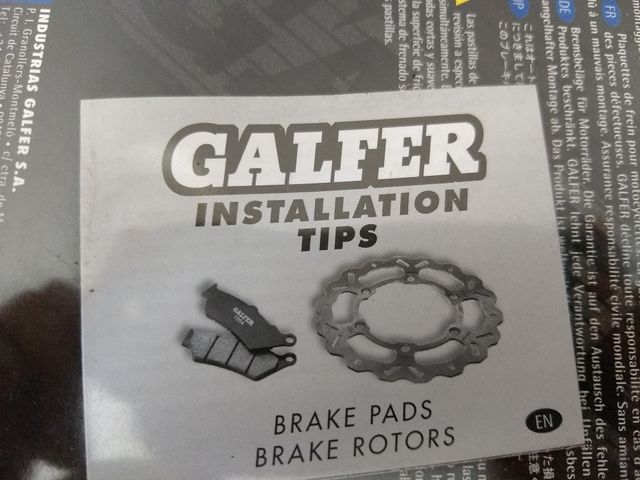 PASTILLAS FRENO GALFER G1054