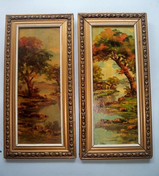 cuadros vintage paisaje de