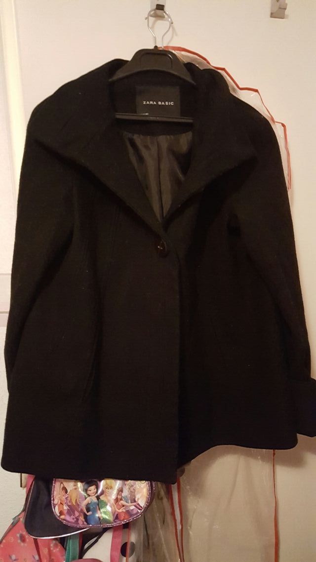 abrigo de paño impecable talla l