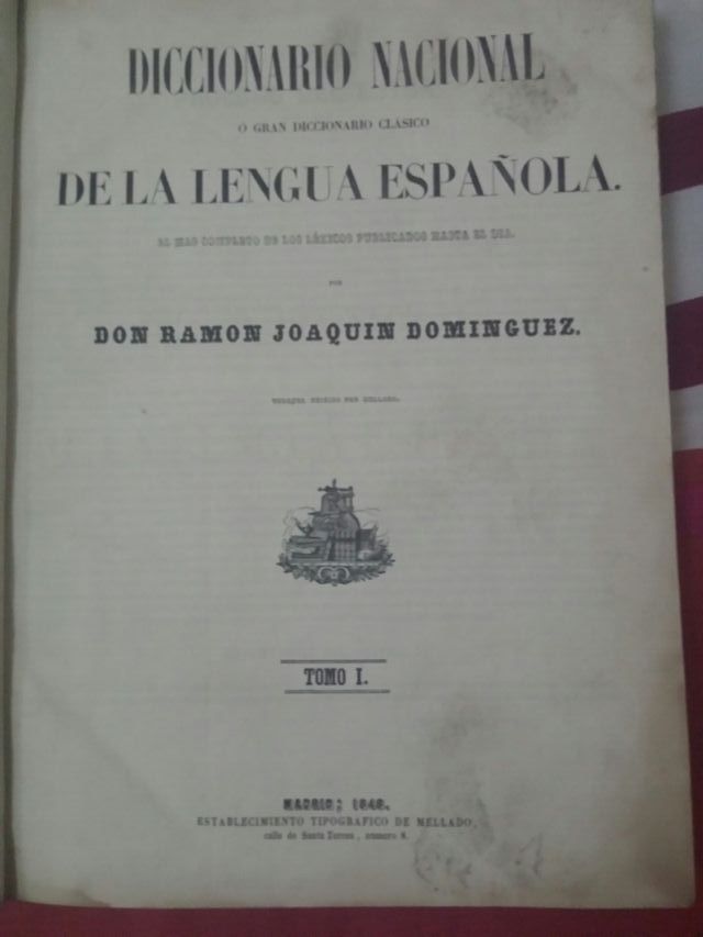 35€ Diccionario Joaquín Domínguez año  1848