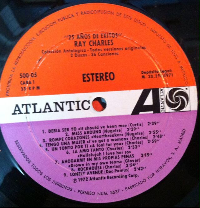 Vinilo Doble Ray Charles