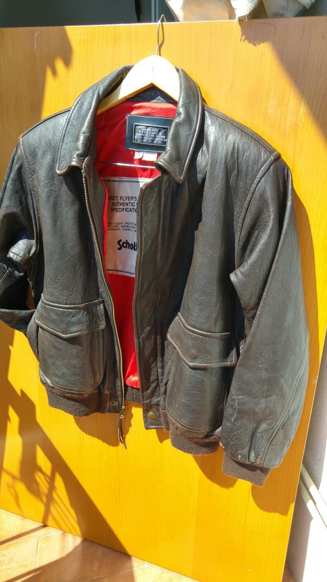 SCHOTT A-2 JACKET FLYER'S U.S.NAVY,AUTENTICA 80'S 