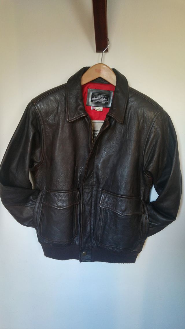 SCHOTT A-2 JACKET FLYER'S U.S.NAVY,AUTENTICA 80'S 