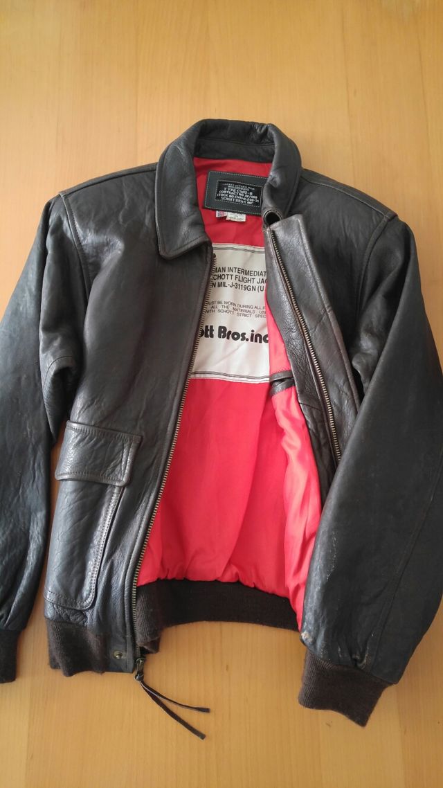 SCHOTT A-2 JACKET FLYER'S U.S.NAVY,AUTENTICA 80'S 