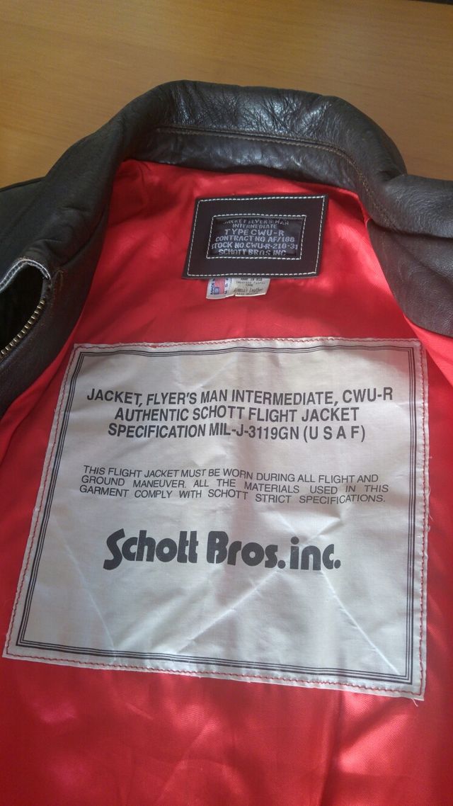 SCHOTT A-2 JACKET FLYER'S U.S.NAVY,AUTENTICA 80'S 