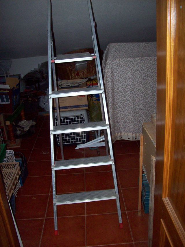 Escalera de aluminio de segunda mano por 51 € en Alpedrete en WALLAPOP