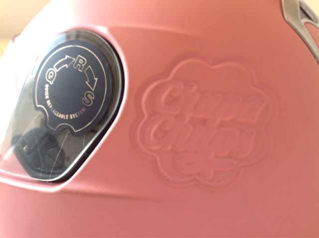 Casco moto NZI rosa CHUPA CUPS edición limitada