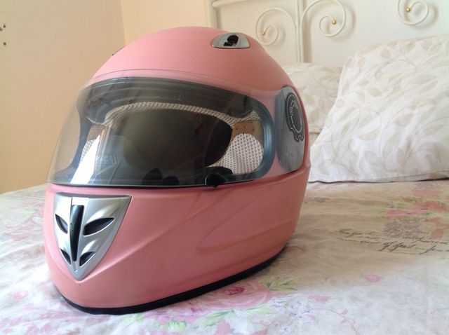 Casco moto NZI rosa CHUPA CUPS edición limitada