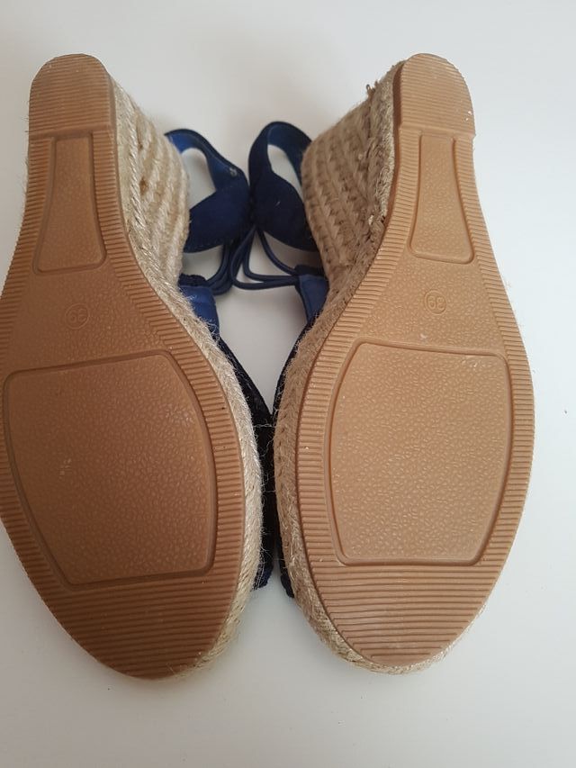 sandalias cuña de esparto
