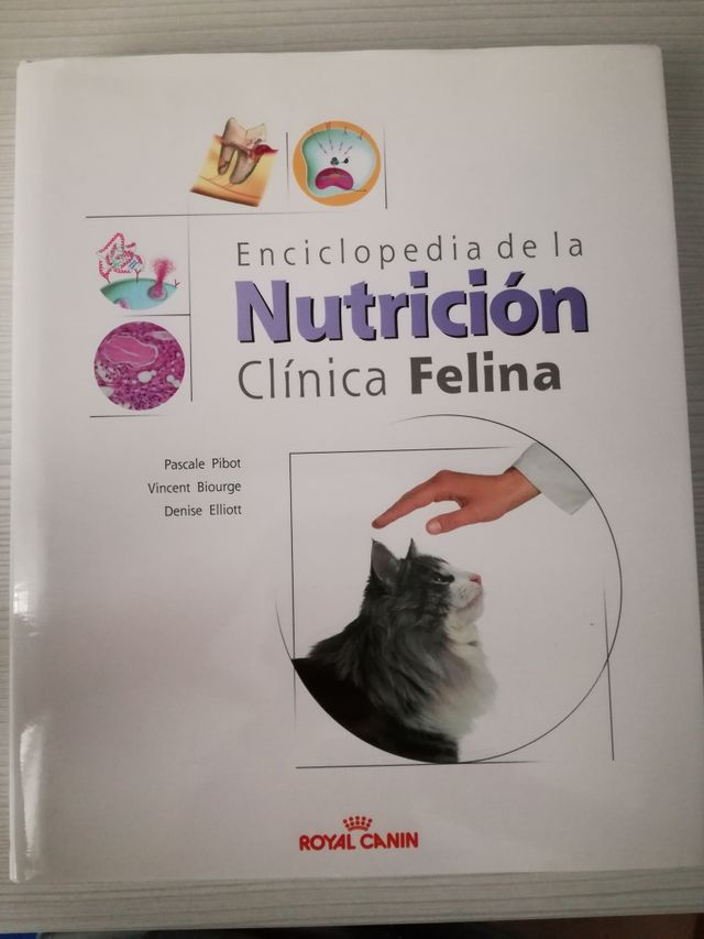 Libro de veterinaria de nutrición felina.