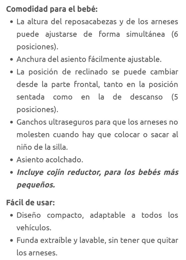 Silla coche como nueva