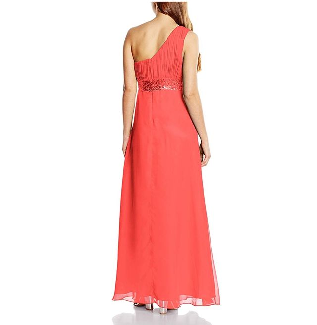 urge vestido fiesta.  coral talla 36 nuevo
