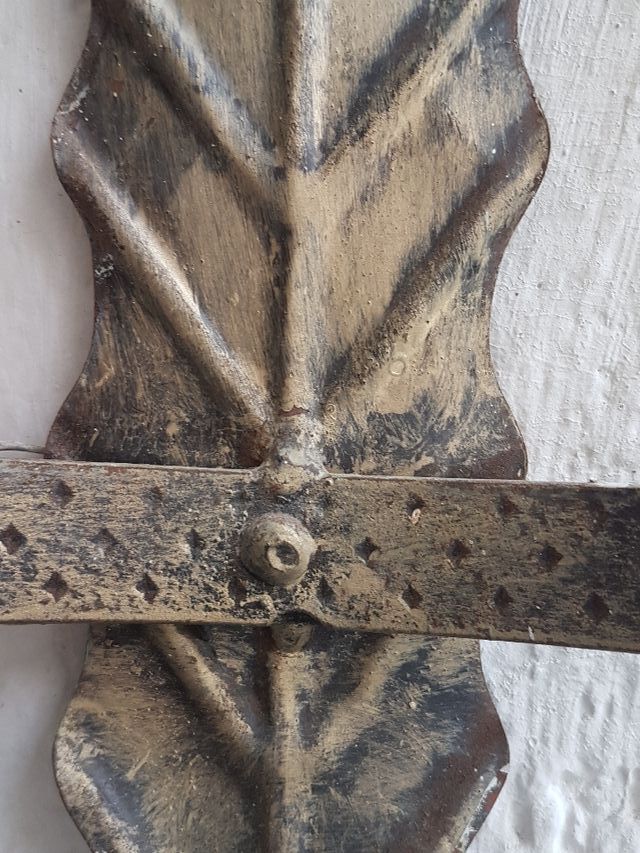 VINTAGE lampara Aplique de forja doble