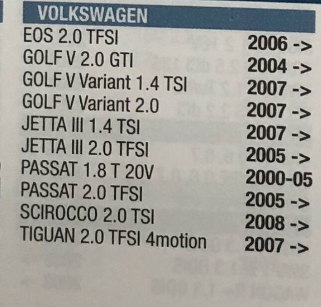 Sensor map,Audi/SEAT/Skoda/Wolkwagen.038 906 051