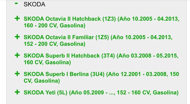 Sensor map,Audi/SEAT/Skoda/Wolkwagen.038 906 051