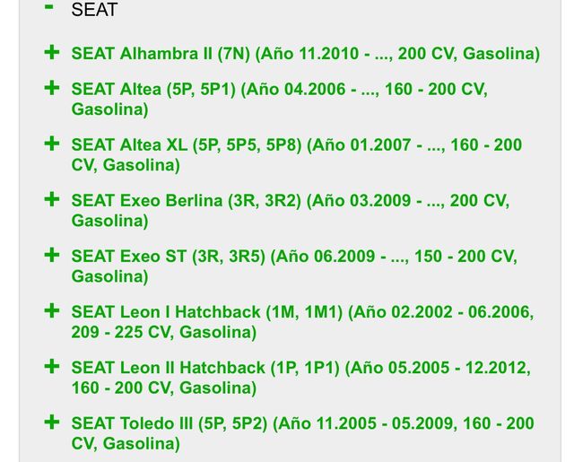 Sensor map,Audi/SEAT/Skoda/Wolkwagen.038 906 051