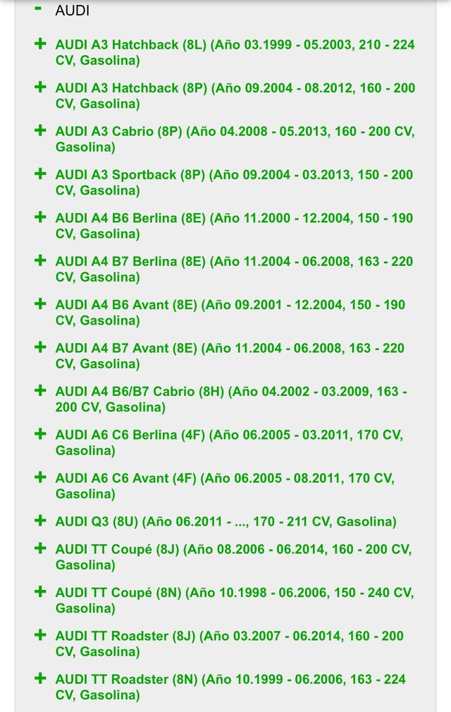 Sensor map,Audi/SEAT/Skoda/Wolkwagen.038 906 051