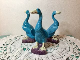 DOS FIGURAS DE GANSOS VINTAGE