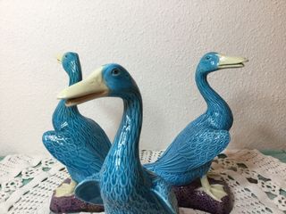 DOS FIGURAS DE GANSOS VINTAGE