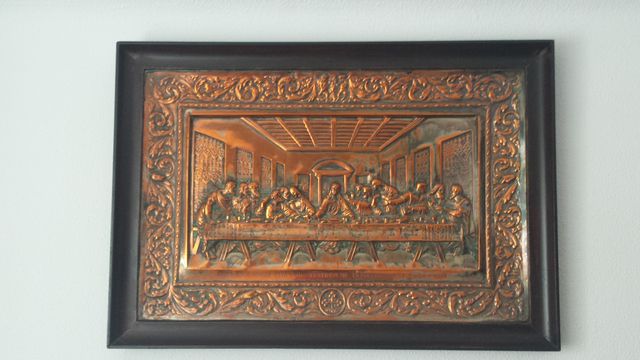 Cuadro Santa Cena en relieve