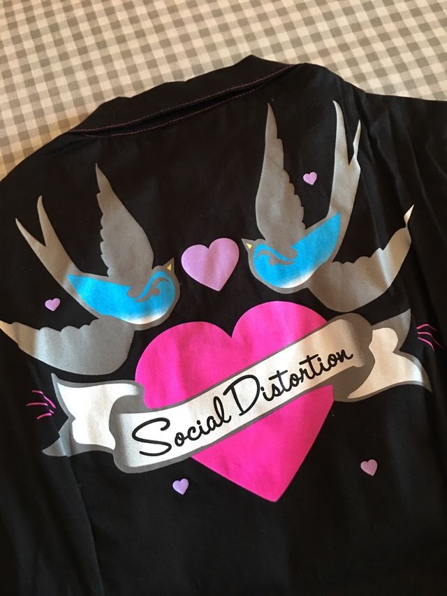 Camisa Social Distortion Punk Rockabilly Pinup