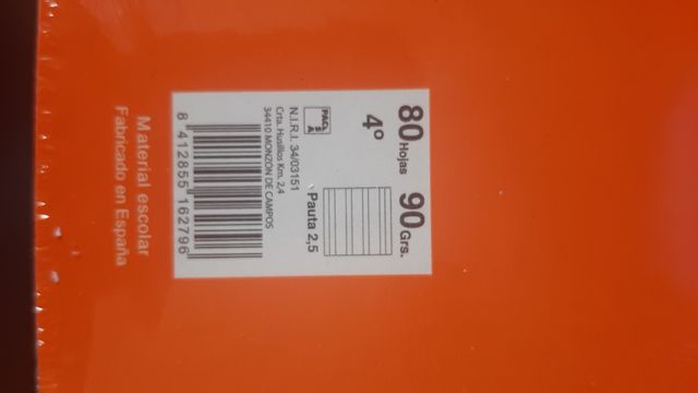 Libreta espiral cuarto pacsa pauta 2.5mm (pack 5)