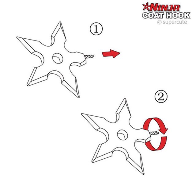 Perchero estrella ninja 