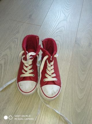 zapatillas tipo converse niño rojas zapatillas tipo converse niño rojas