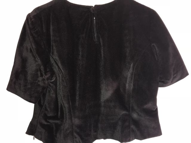 Conjunto 3 piezas, terciopelo negro.