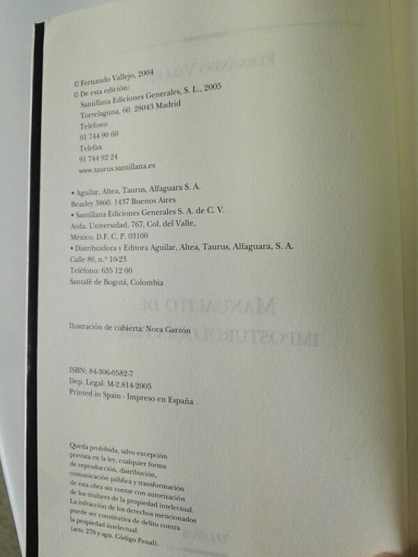 Fernando vallejo. Manualito de imposturología