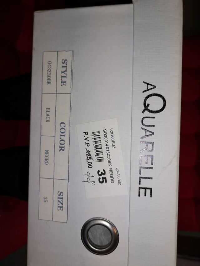 Sandalia Negra Marca Aquarelle N 35