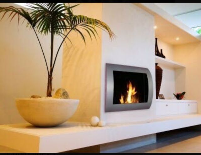 Chimenea bioetanol en acero inoxidable