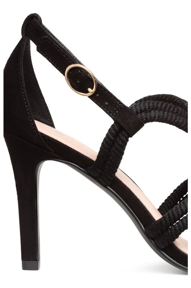 Sandalias de tacón negras H&M