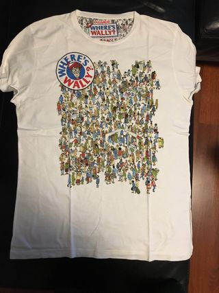 Camiseta Pull&Bear: Dónde está Wally? XL de segunda mano WAAR IS WALLY – Pull & Bear | Ropa y accesorios, Camiseta