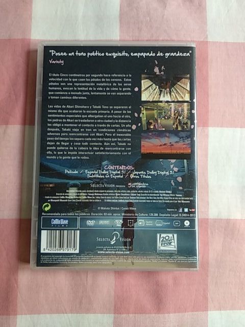 pelicula en dvd 5 Centimetros por segundo