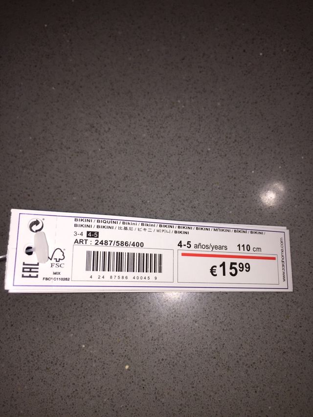 Bikini niña 4-5 años