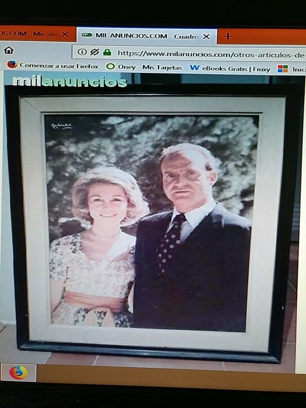 Cuadro retrato oficial Reyes eméritos España