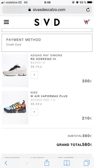 nike vapormax plus 38