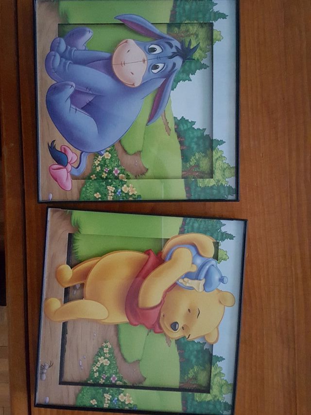 Lámpara de techo infantil + cuadros Winnie