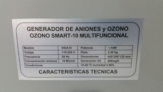 Generador Ozono Smart 10
