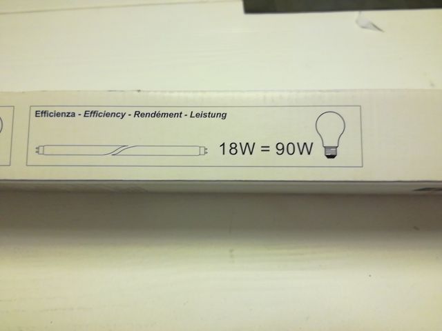 florescente con soporte 18W