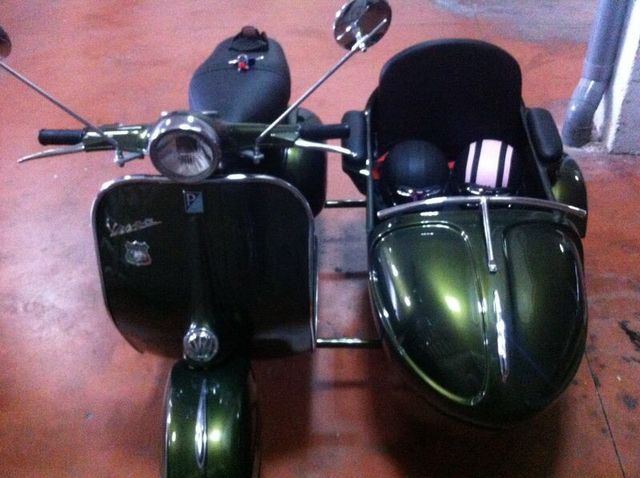 Sidecar en fibra de vidrio para Vespa o Lambretta